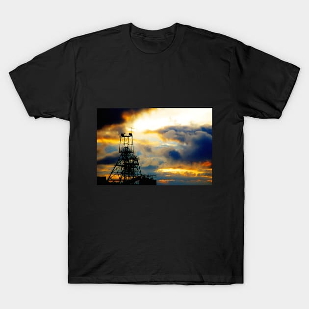 South Crofty At Sunset T-Shirt by LANStudios